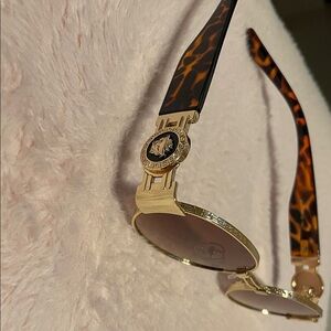 Versace Gold and Tortoiseshell Sunglasses